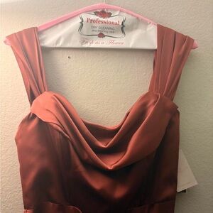 Birdy Grey Strapless Rust Dress